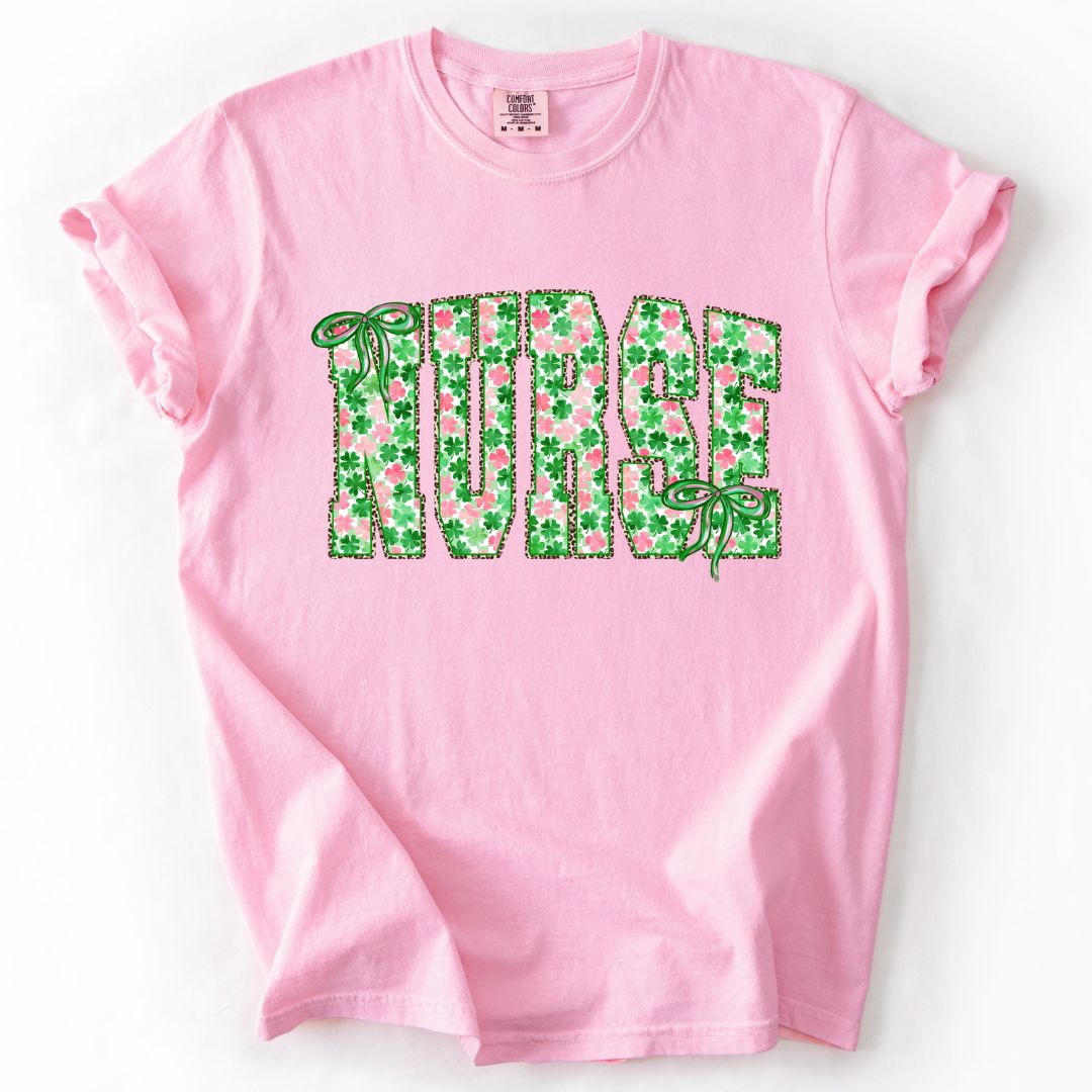 Pink Shamrock Shirt – Lucky, Teacher or Nurse St. Patrick’s Day Tee or Sweatshirt