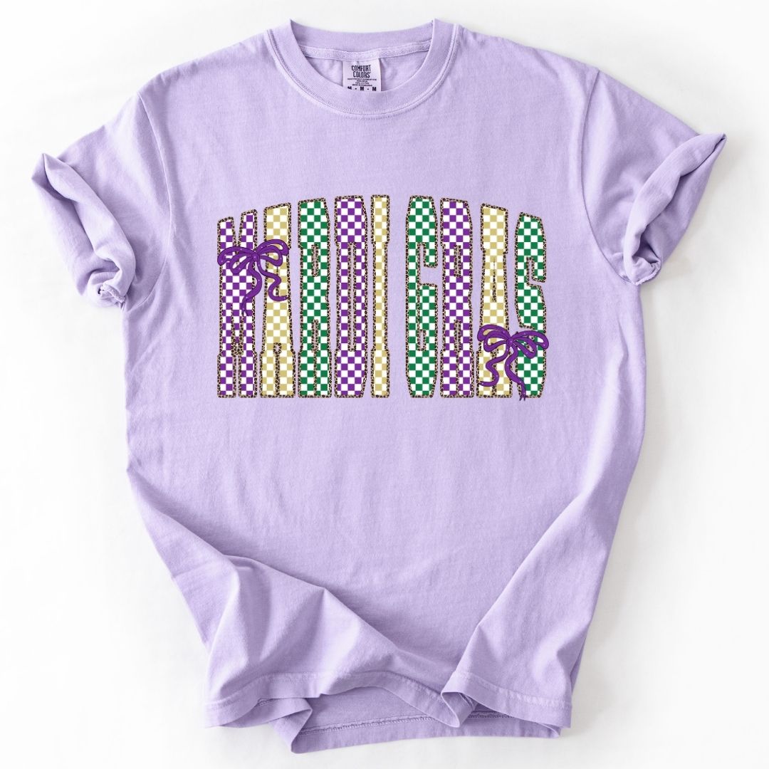 Mardi Gras Checkered T-shirt