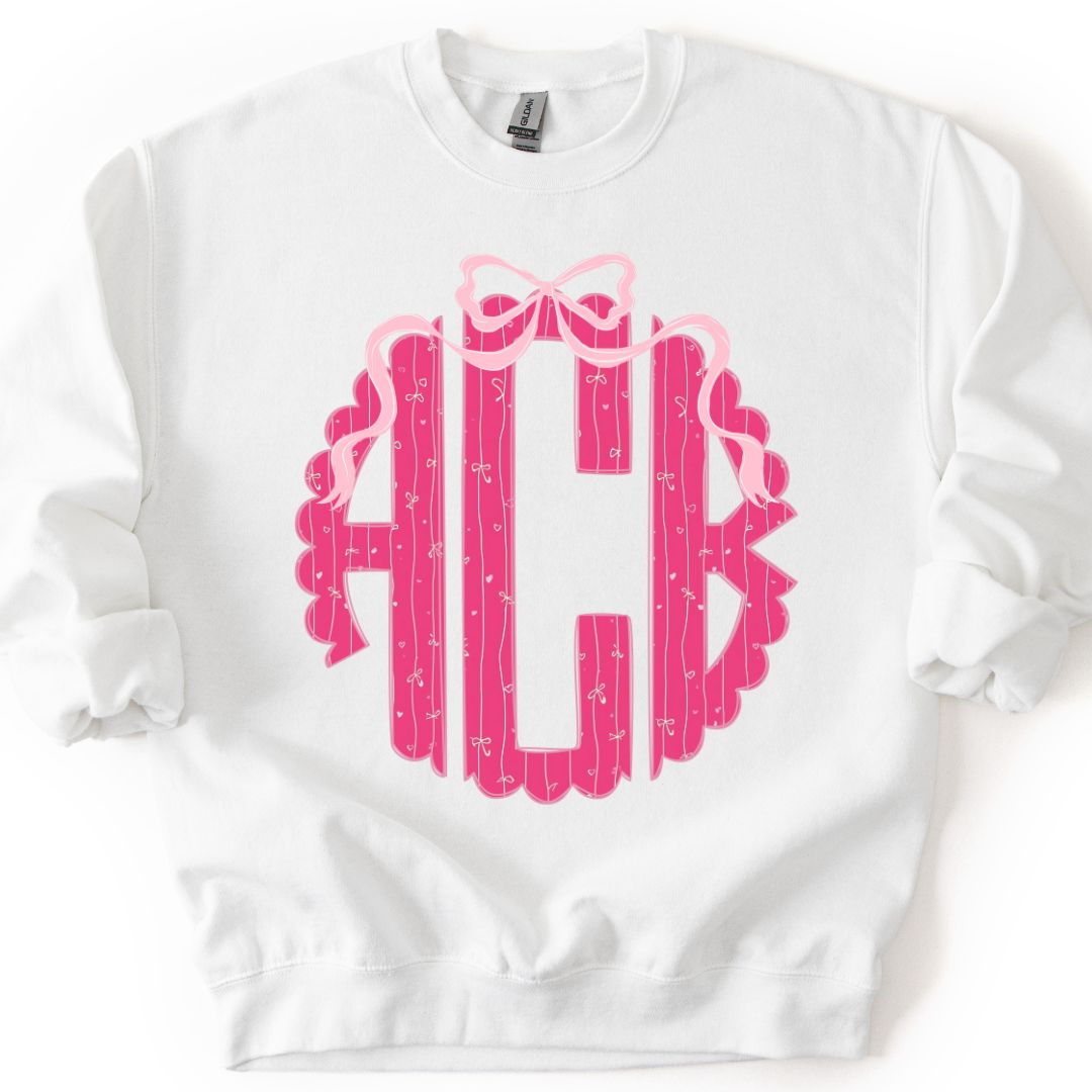 Valentine Monogram Crewneck Sweatshirt