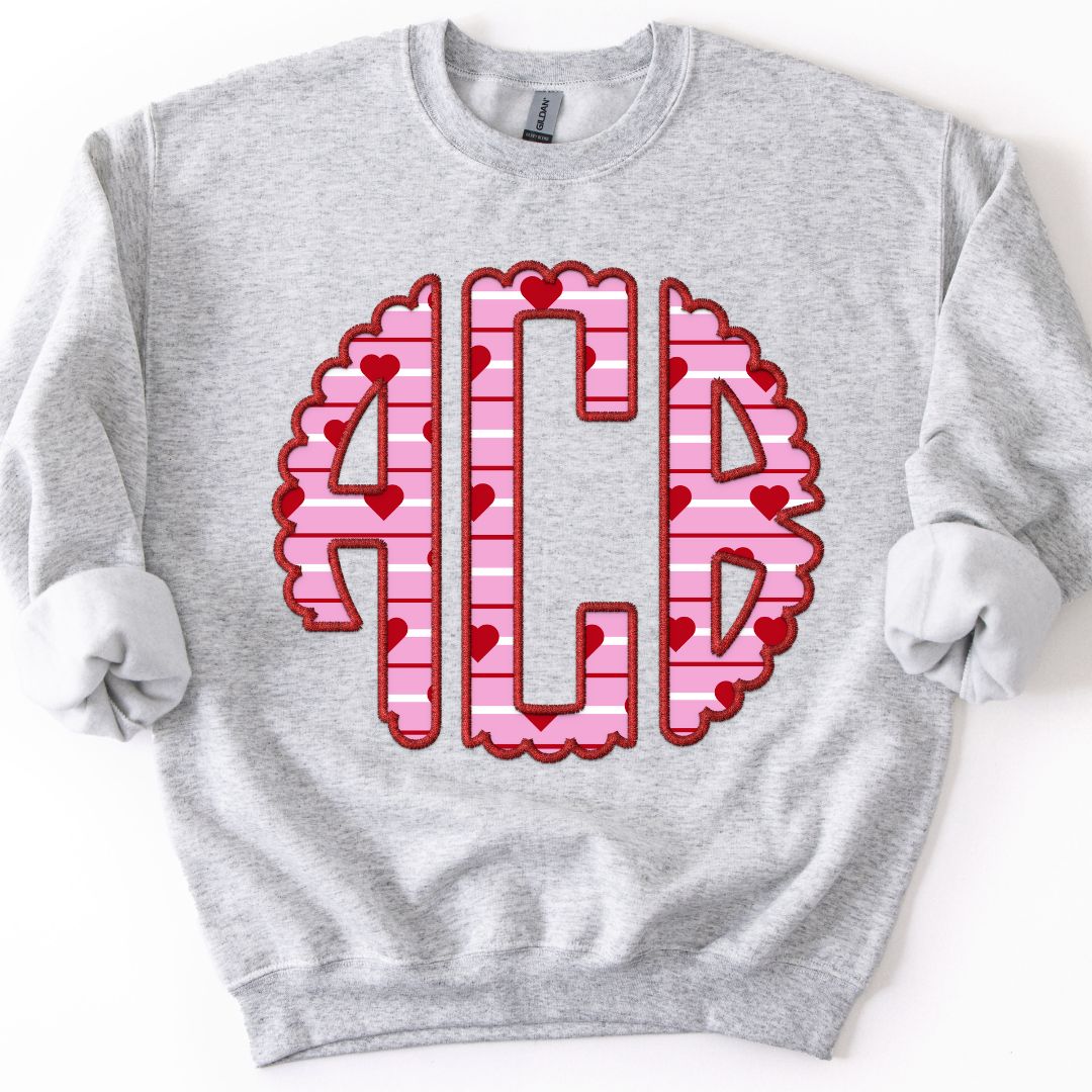Hearts & Stripes Monogram Sweatshirt