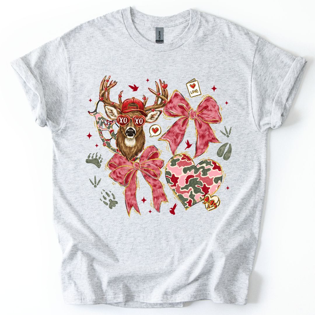 Bucks and Bows Valentine YOUTH T-shirt