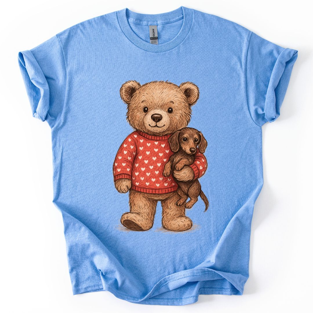 Teddy+Doxie Valentine T-shirt