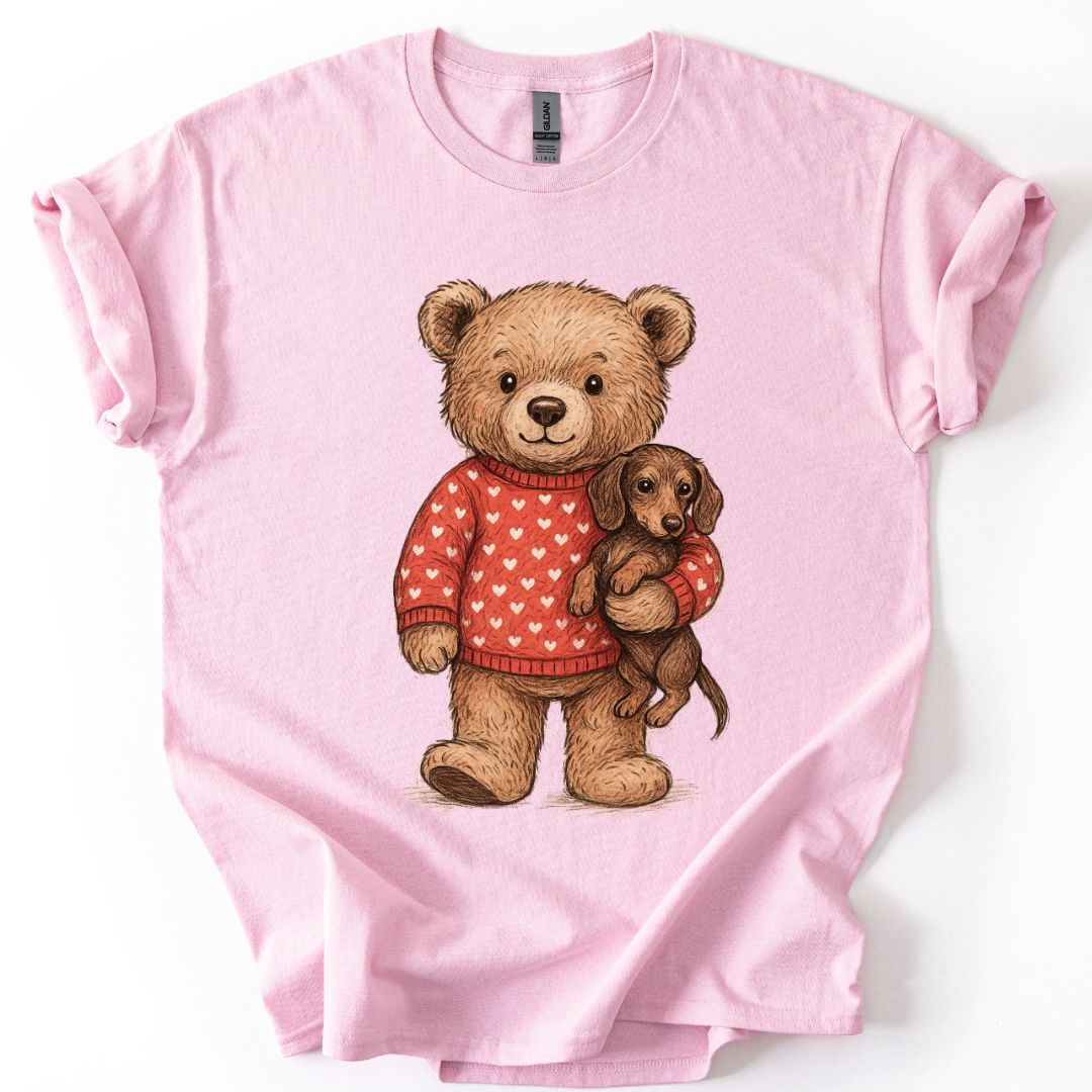 Teddy+Doxie Valentine T-shirt