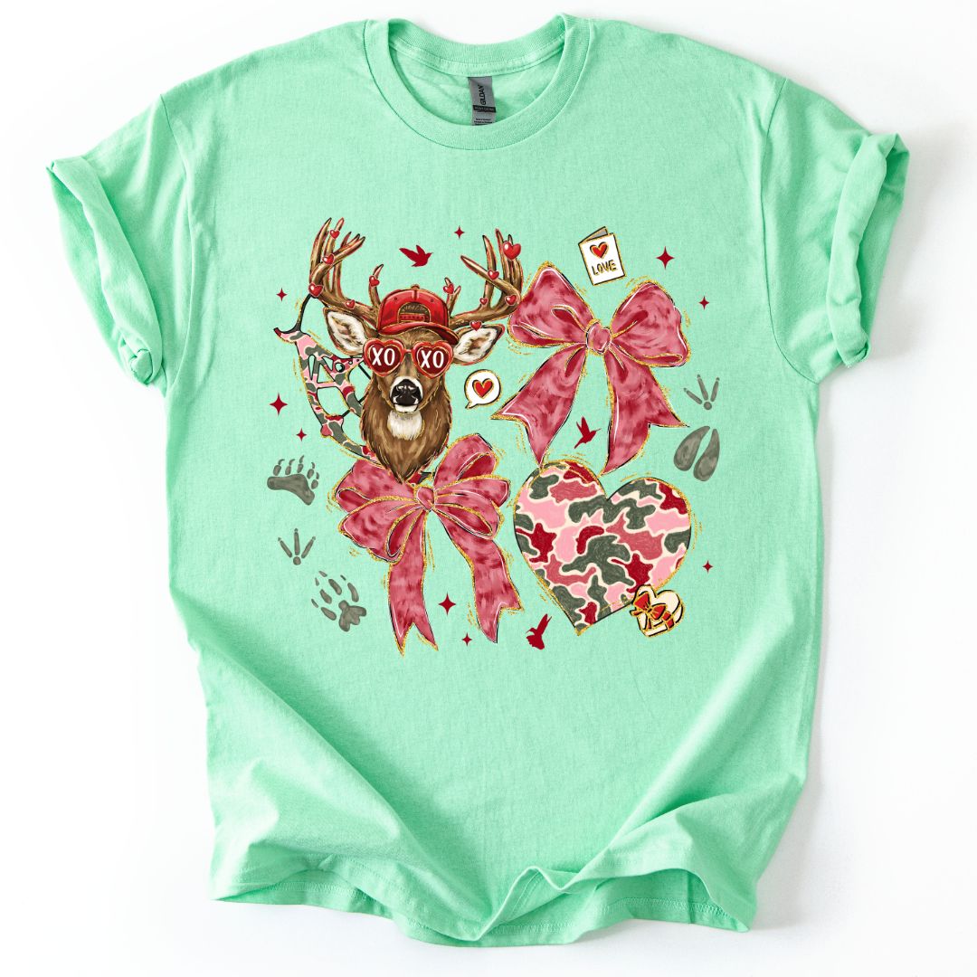 Bucks and Bows Valentine YOUTH T-shirt