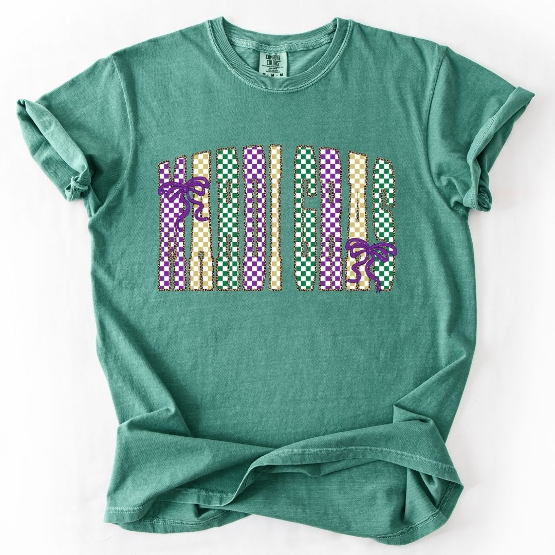 Mardi Gras Checkered T-shirt
