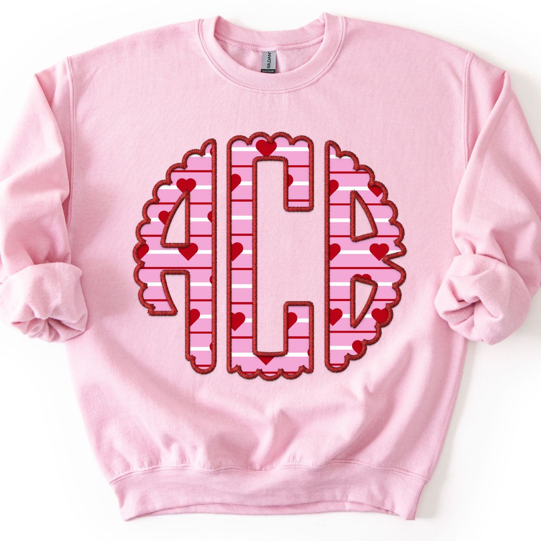 Hearts & Stripes Monogram Sweatshirt