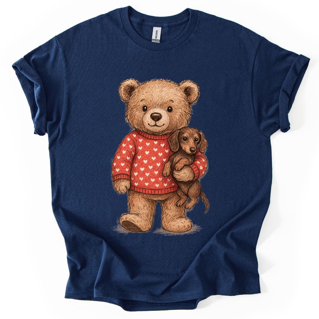 Teddy+Doxie Valentine T-shirt