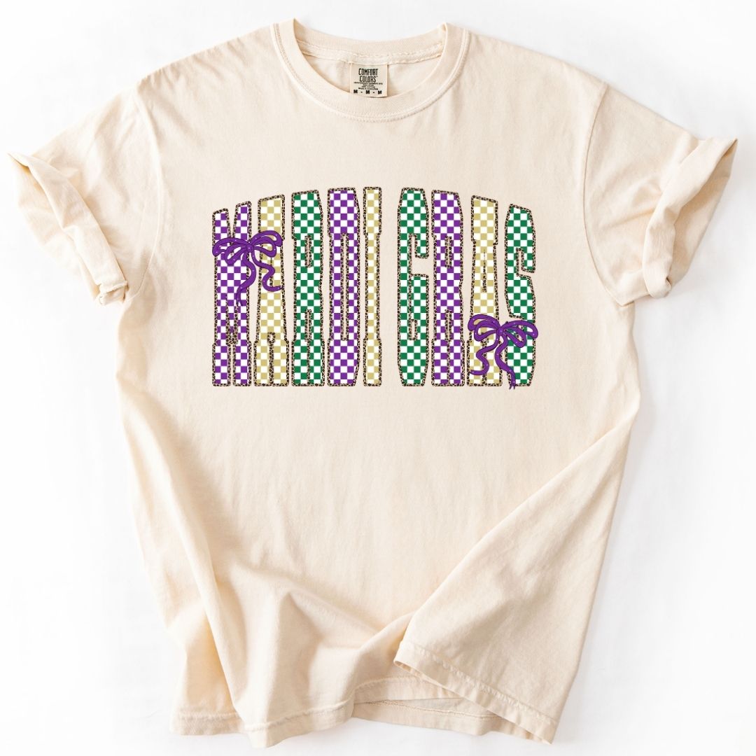 Mardi Gras Checkered T-shirt