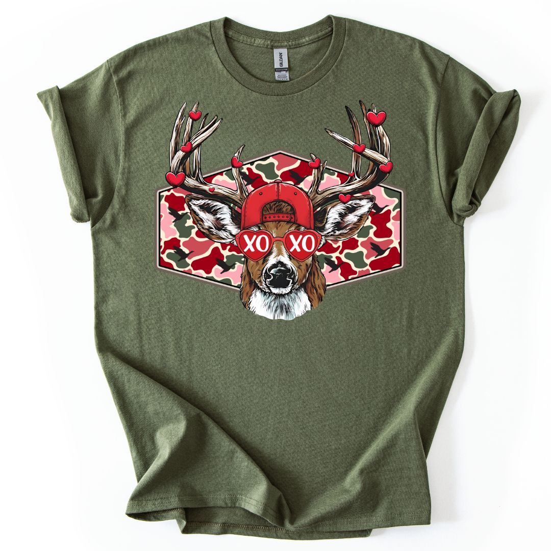 Hearts and Antlers Camo YOUTH Tee
