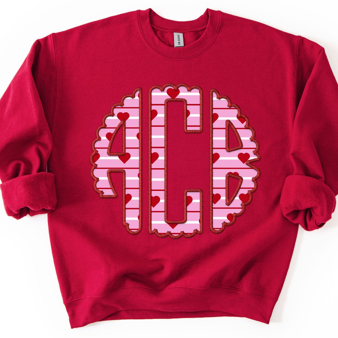 Hearts & Stripes Monogram Sweatshirt