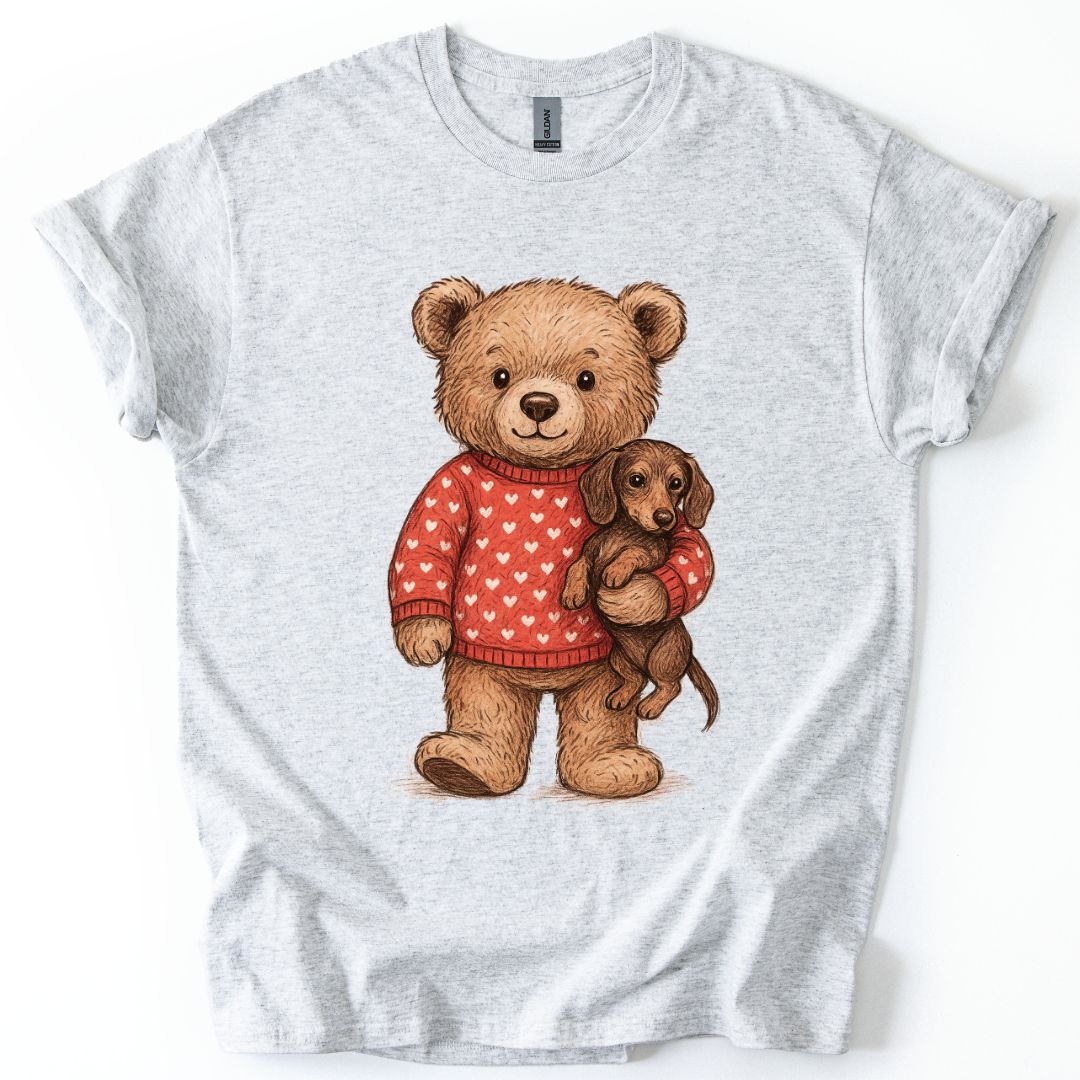 Teddy+Doxie Valentine T-shirt