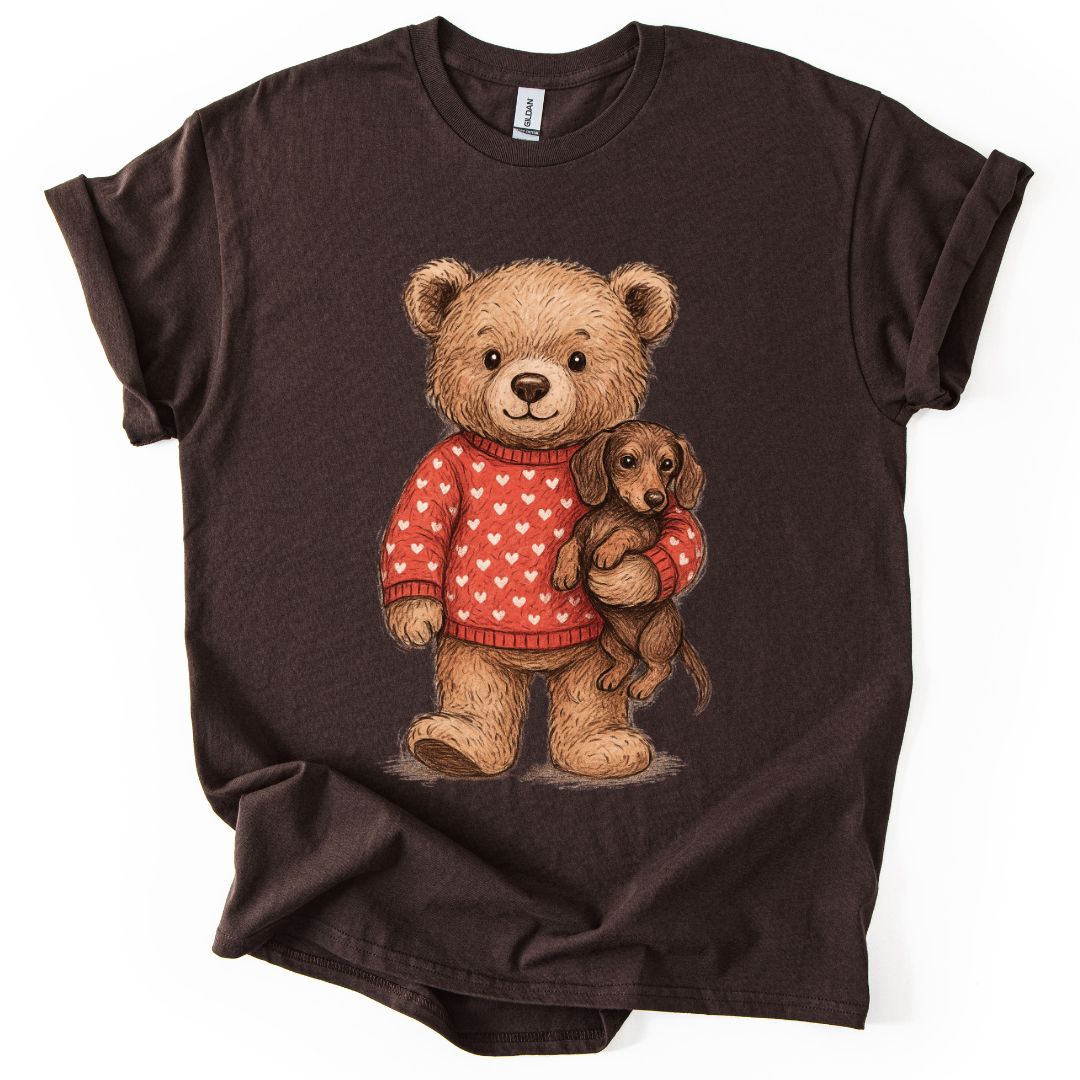 Teddy+Doxie Valentine T-shirt
