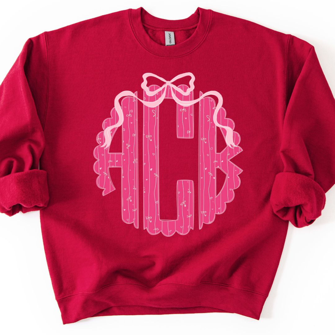 Valentine Monogram Crewneck Sweatshirt