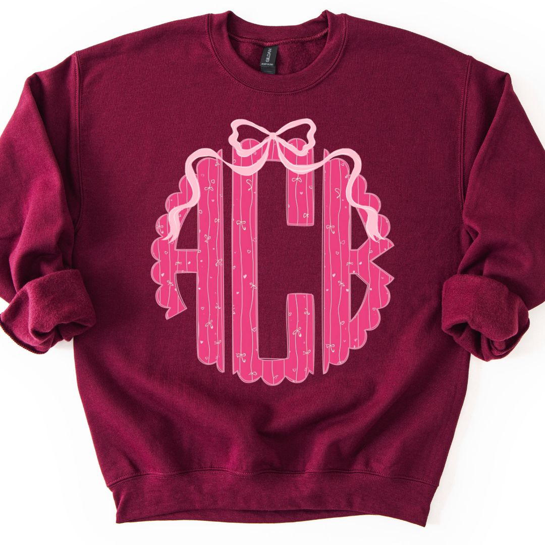 Valentine Monogram Crewneck Sweatshirt