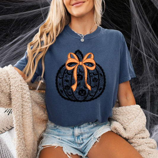 Black Lace Pumpkin T-shirt