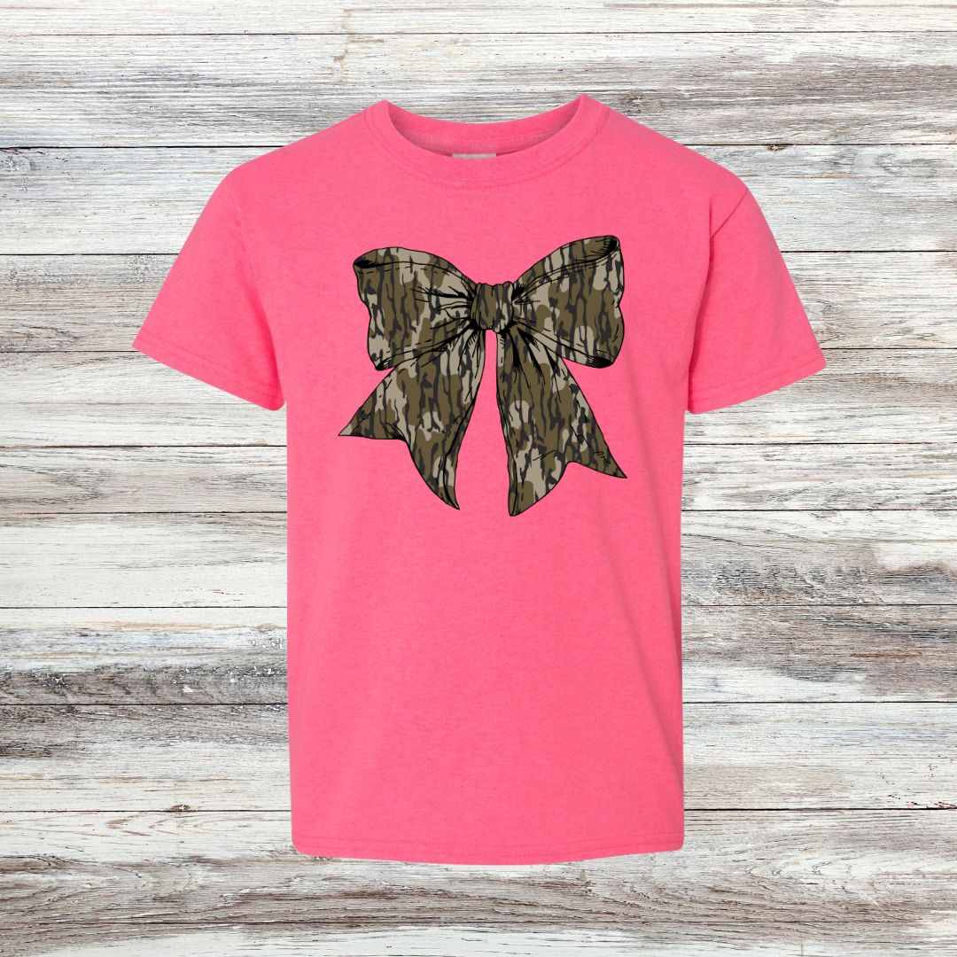 Camo Bow YOUTH Tee