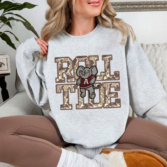 ROLL TIDE Camo Mascot Sweatshirt