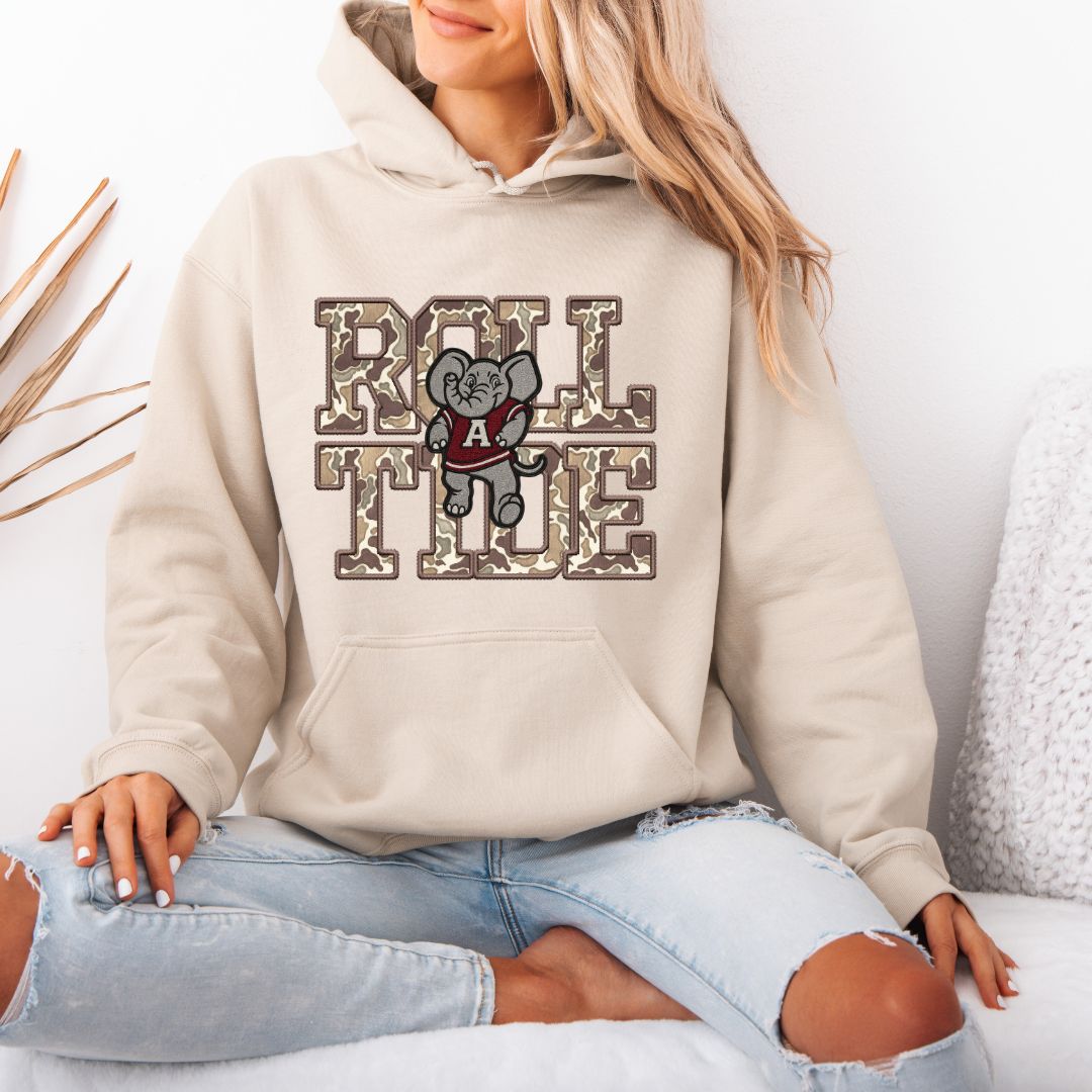 ROLL TIDE Camo Mascot Sweatshirt