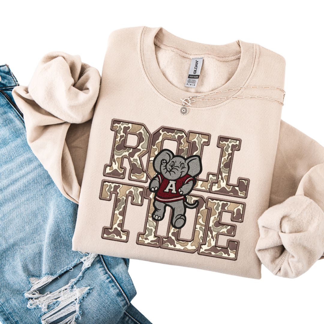 ROLL TIDE Camo Mascot Sweatshirt