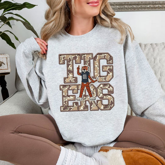 Auburn Tigers Camo Mascot Sweatshirt