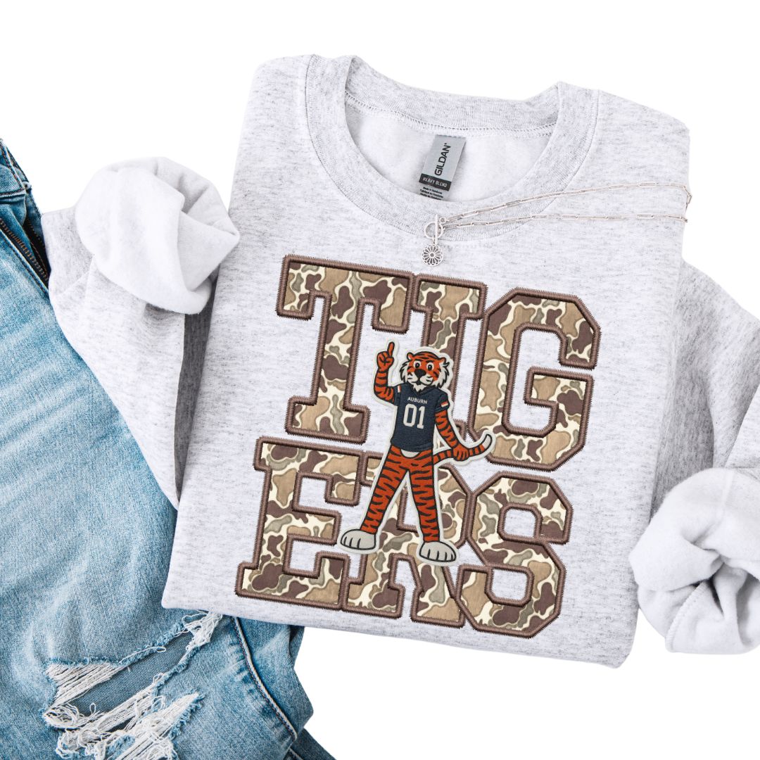 Auburn Tigers Camo Mascot Sweatshirt