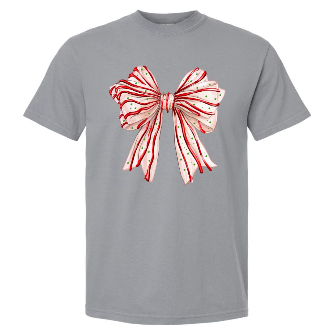 Christmas Cake Bow Sweatshirt/T-shirt