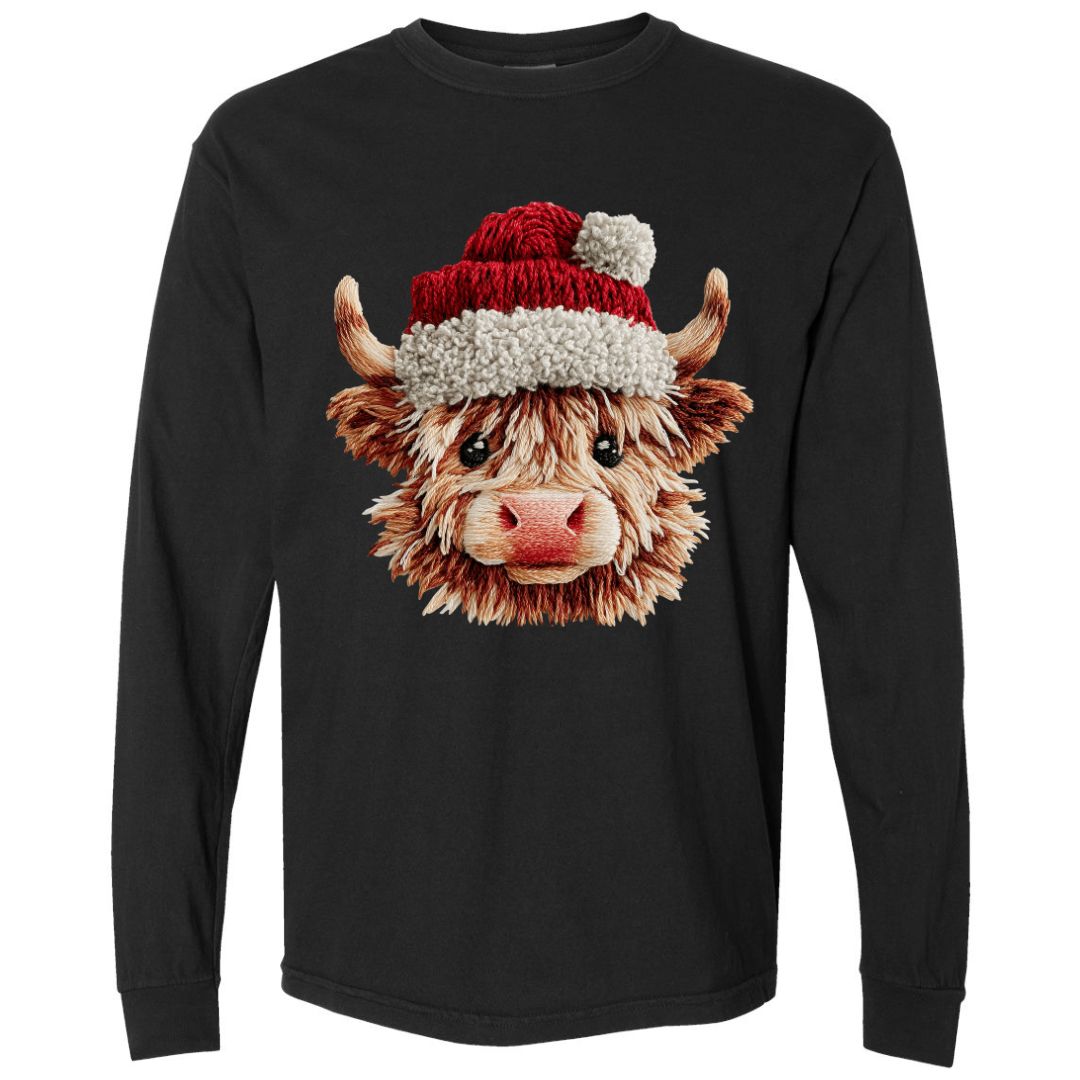 Christmas Highland Cow T-shirt