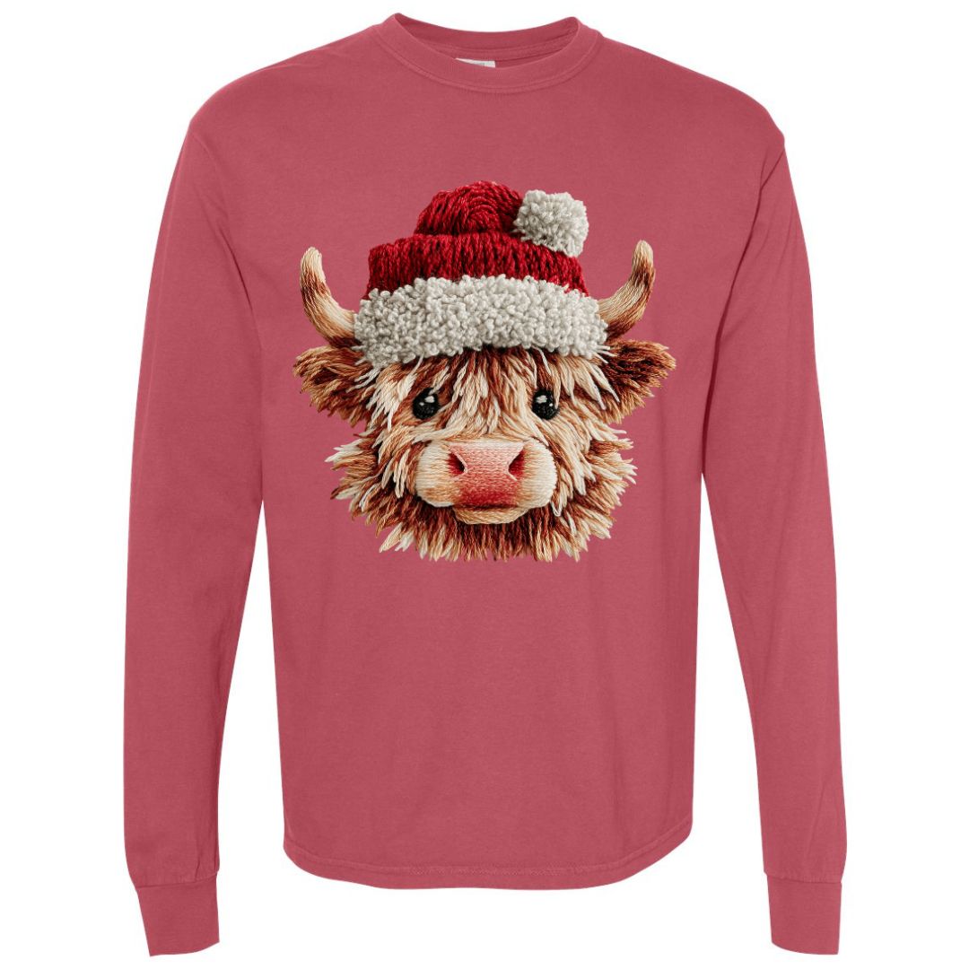 Christmas Highland Cow T-shirt