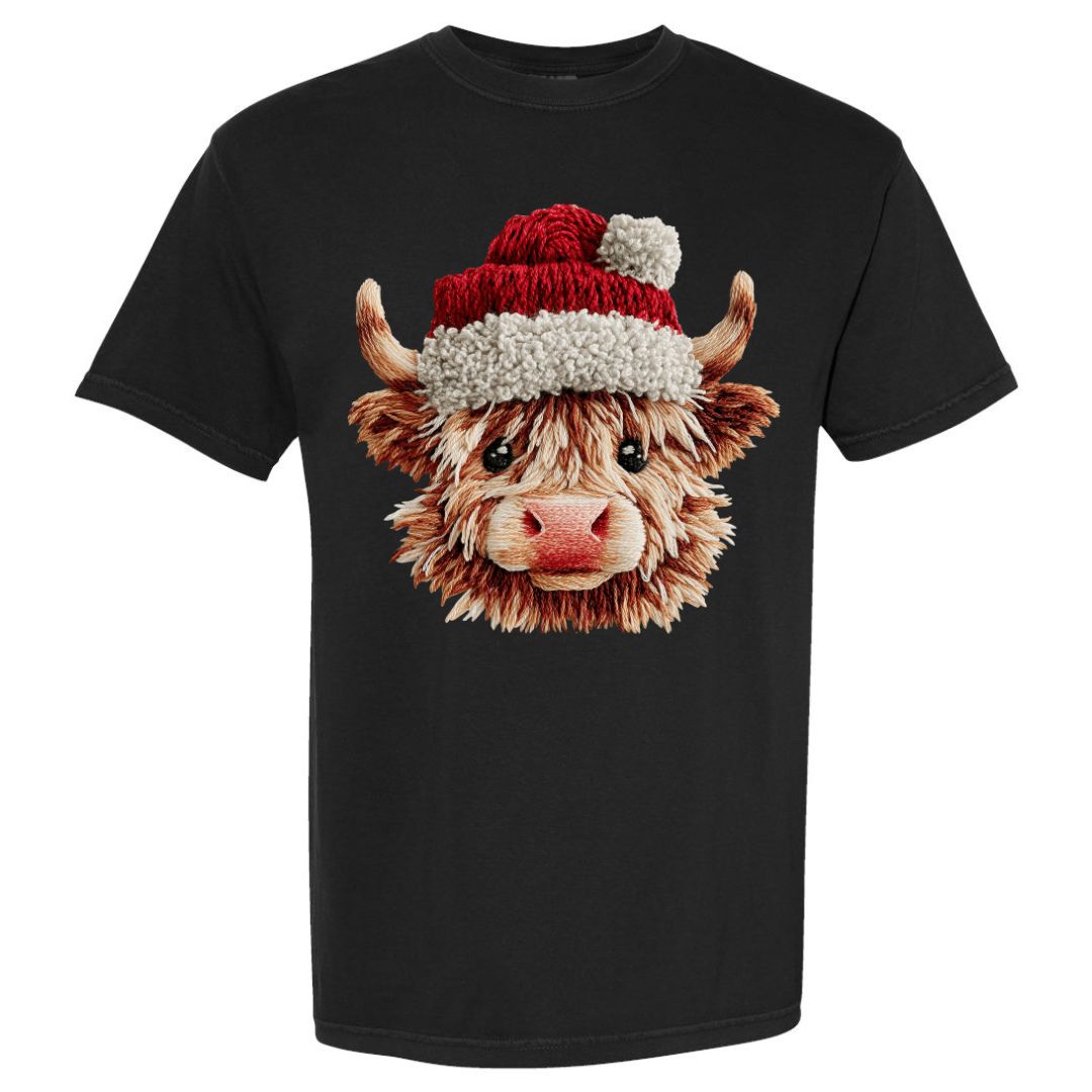 Christmas Highland Cow T-shirt