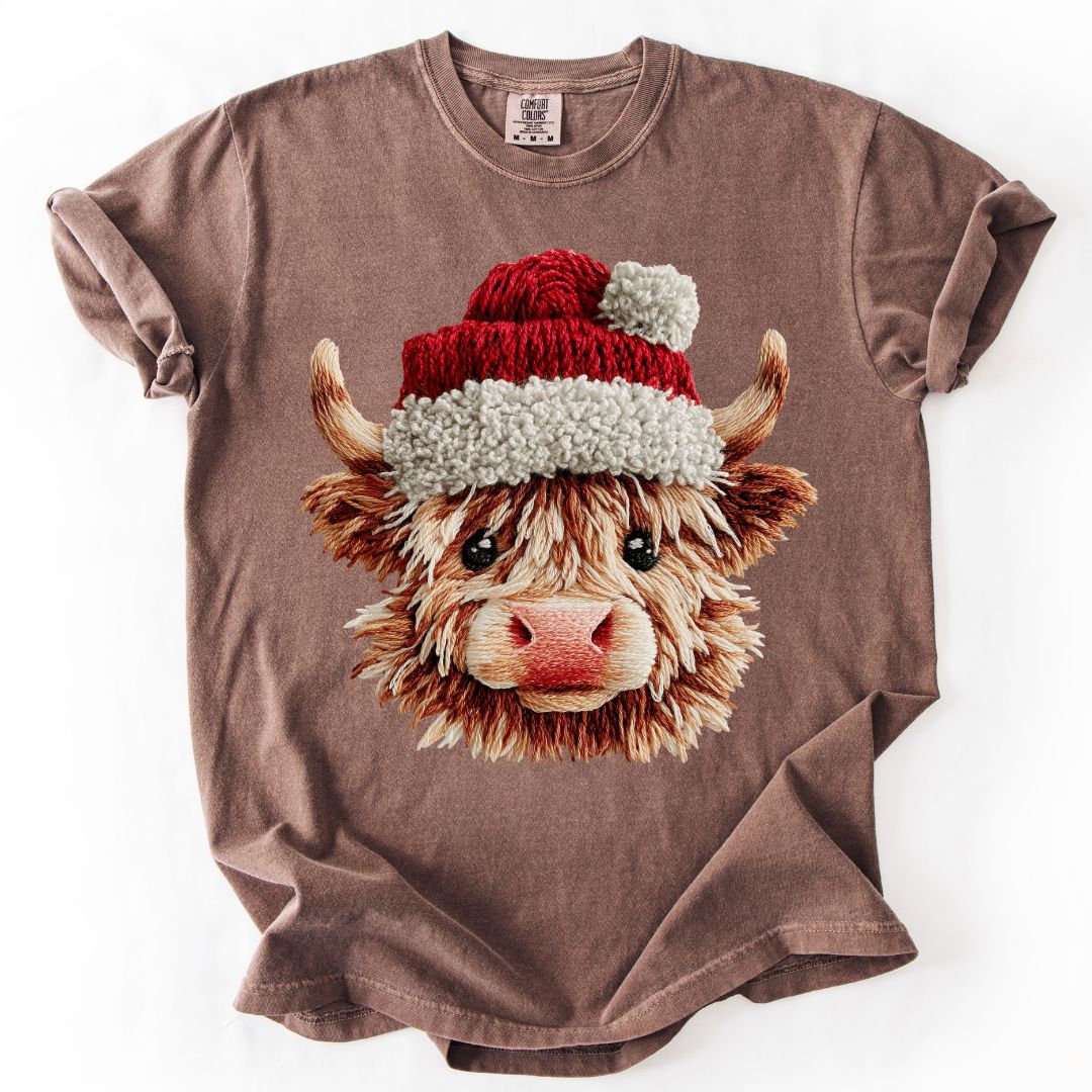 Christmas Highland Cow T-shirt