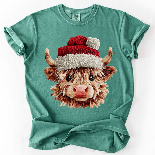 Christmas Highland Cow T-shirt