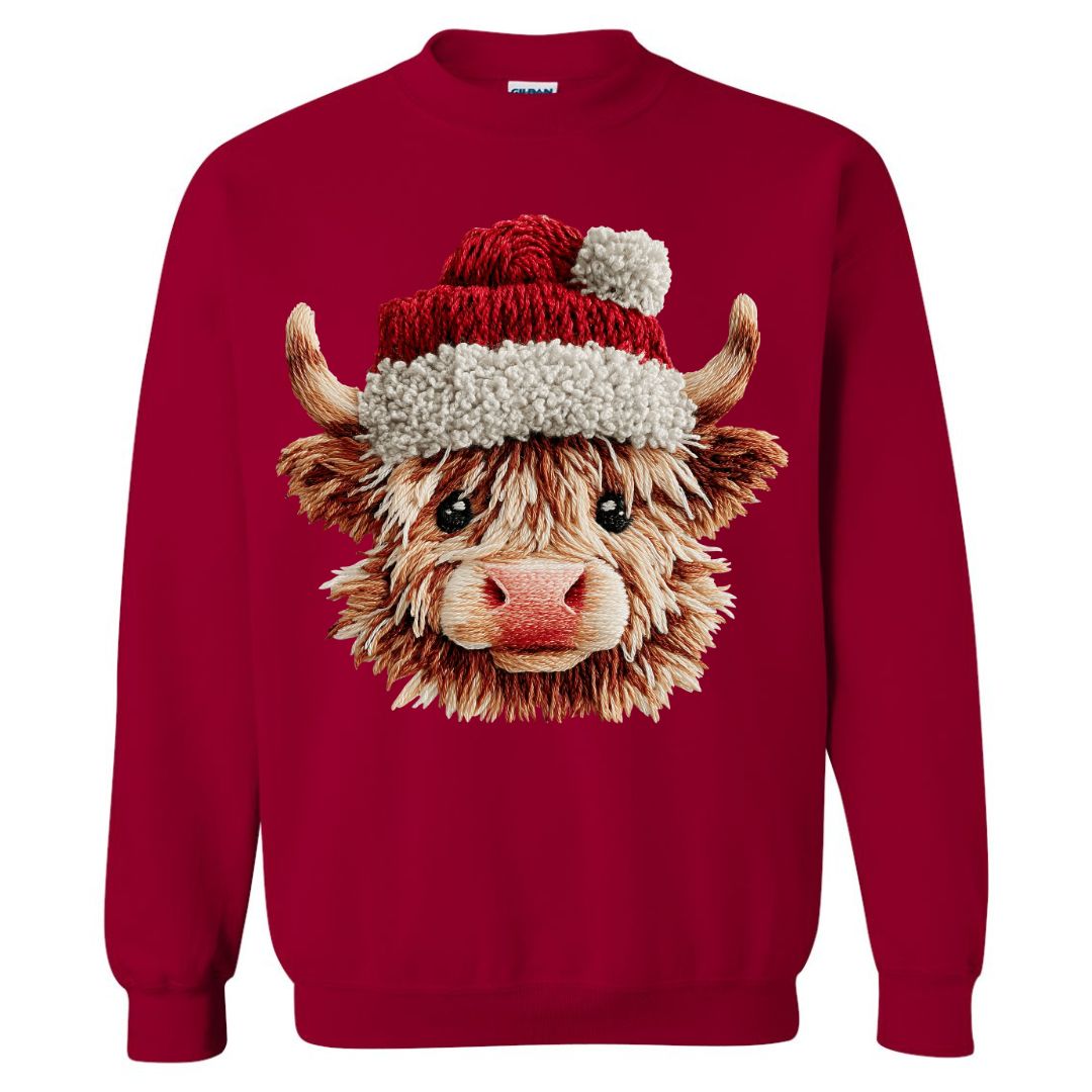 Christmas Highland Cow Sweatshirt