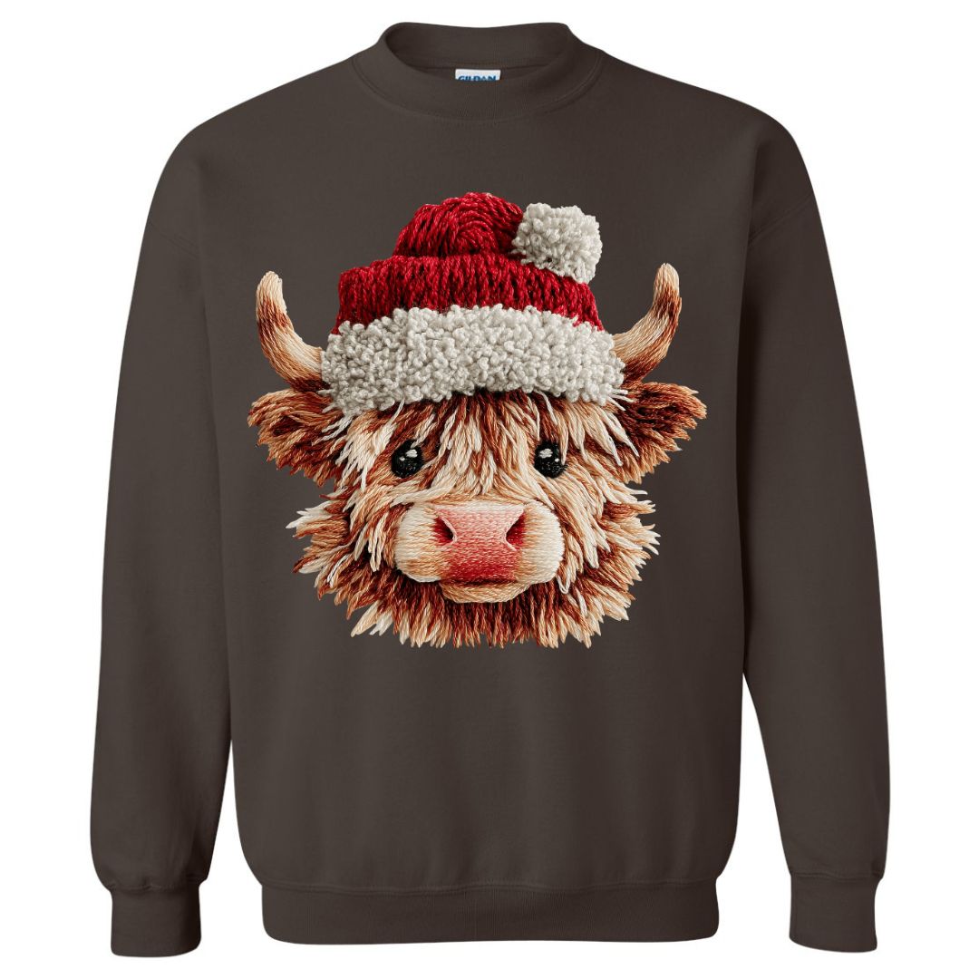 Christmas Highland Cow Sweatshirt