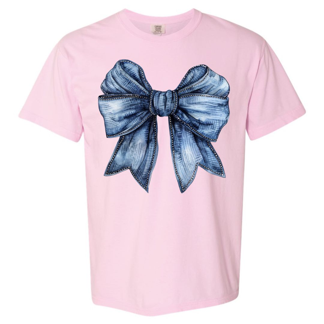 Denim Coquette Bow T-shirt