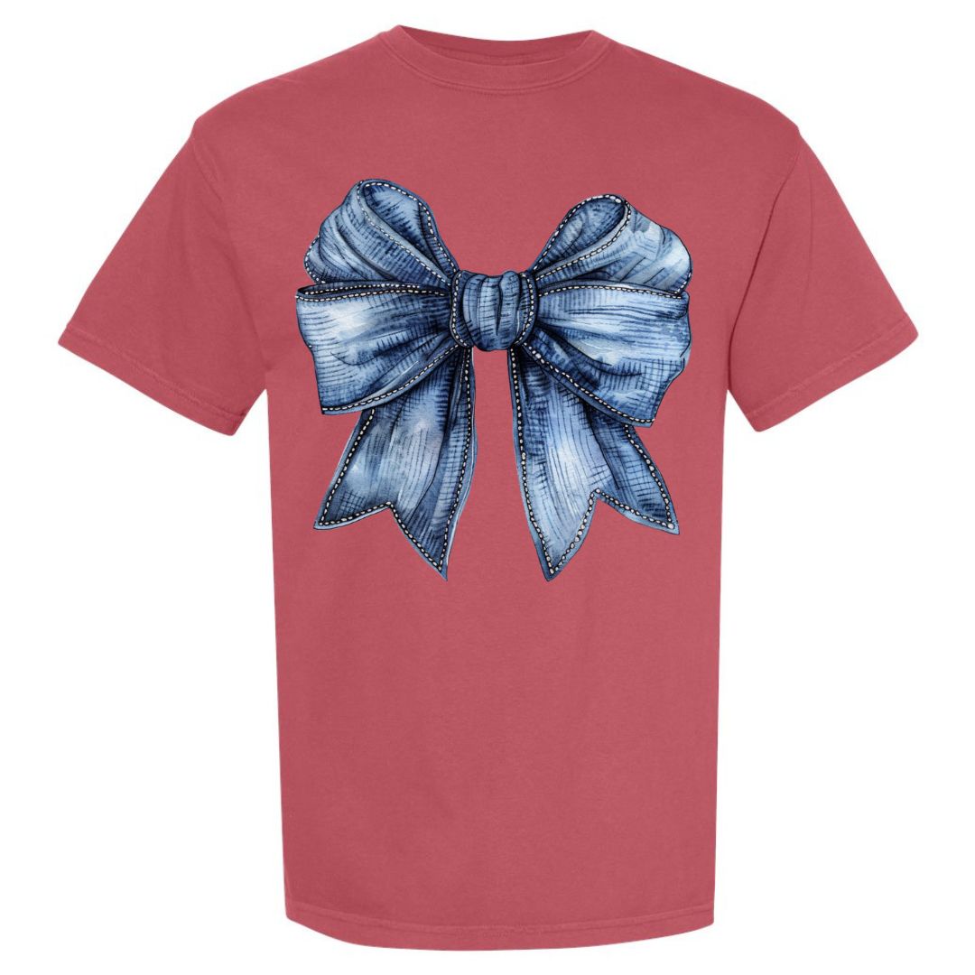 Denim Coquette Bow T-shirt