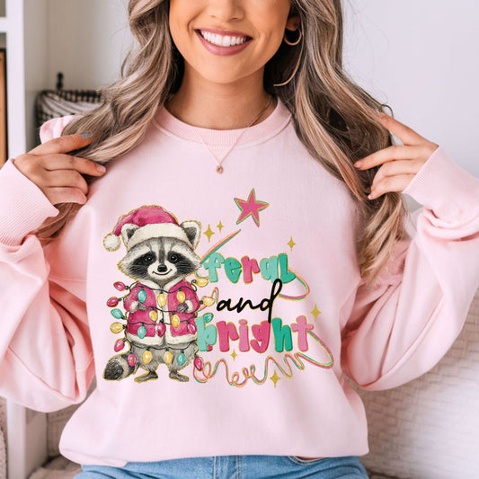 Feral and Bright Raccoon Sweatshirt