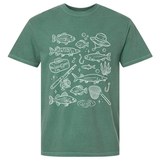 Fishing Doodles T-shirt