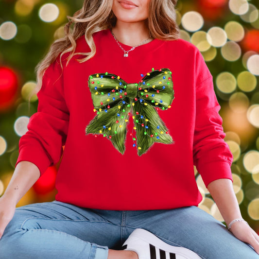 Grinch Bow with Lights