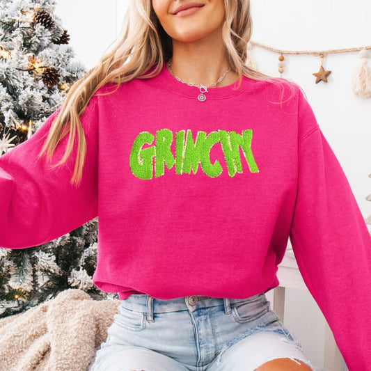 Grinchy Chenille Patch Sweatshirt