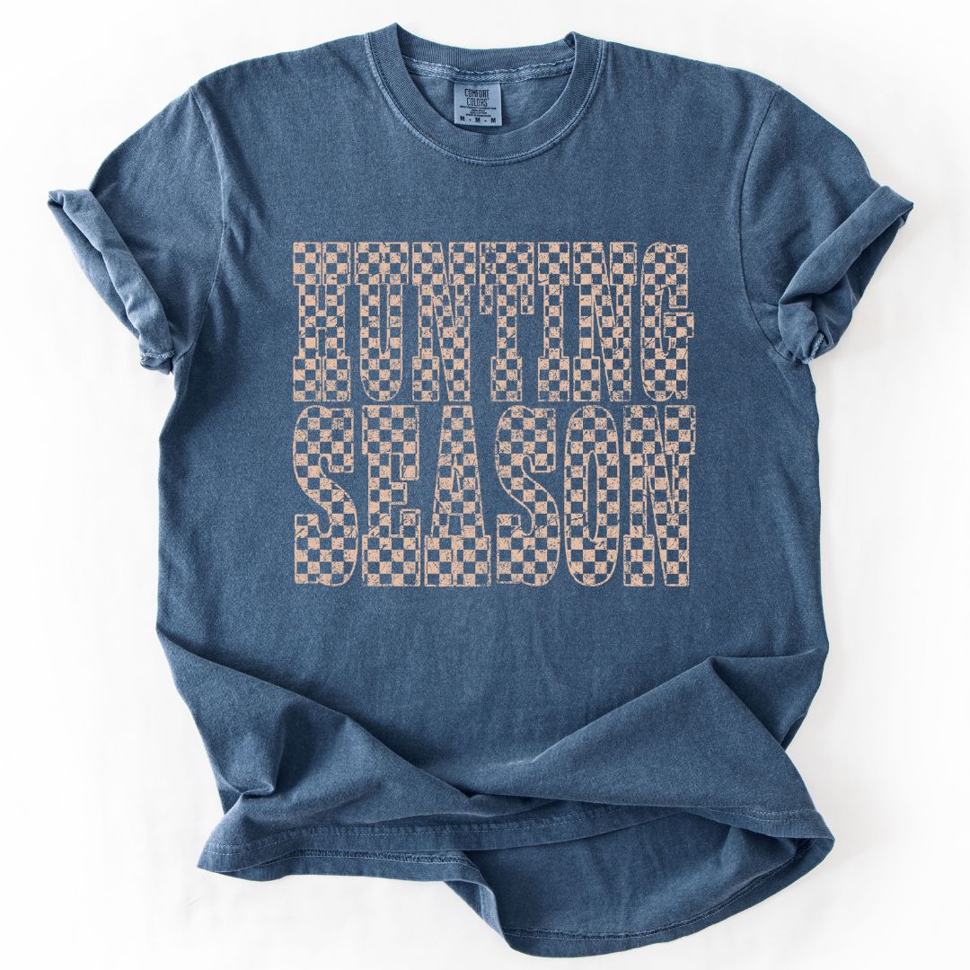 Retro Checkered HUNTING SEASON T-shirt