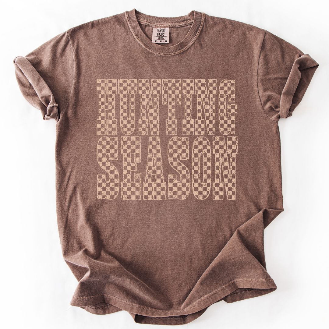 Retro Checkered HUNTING SEASON T-shirt