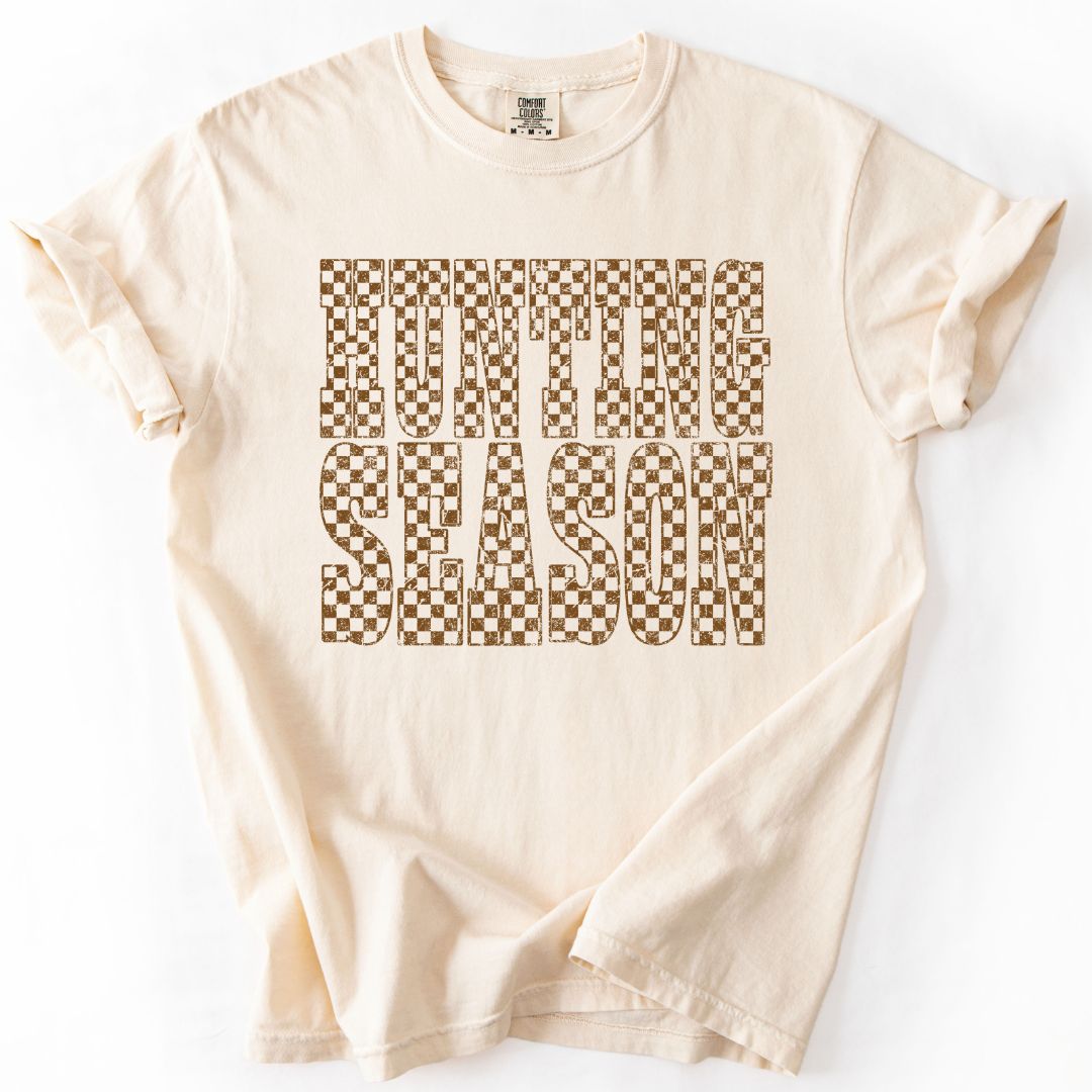 Retro Checkered HUNTING SEASON T-shirt
