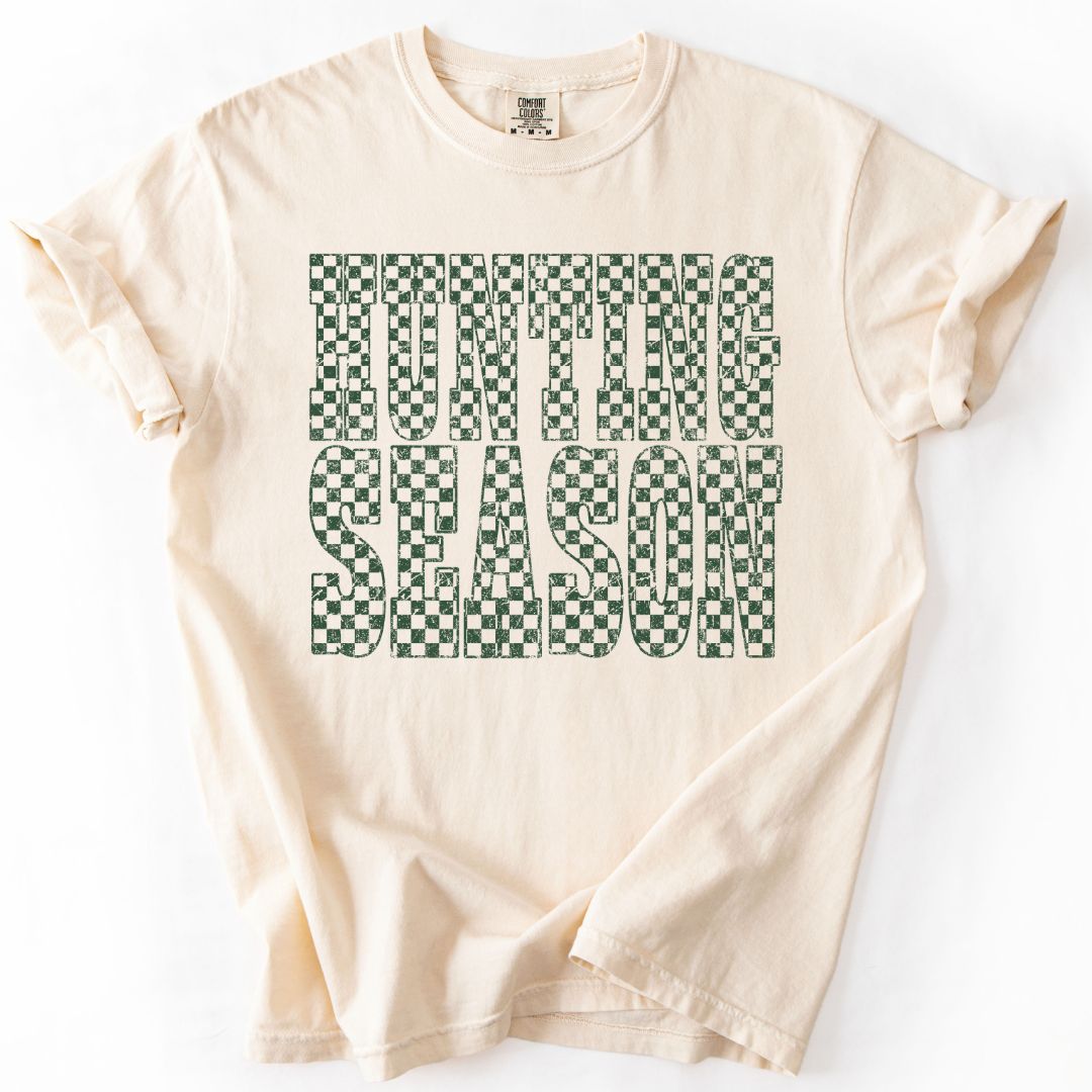 Retro Checkered HUNTING SEASON T-shirt