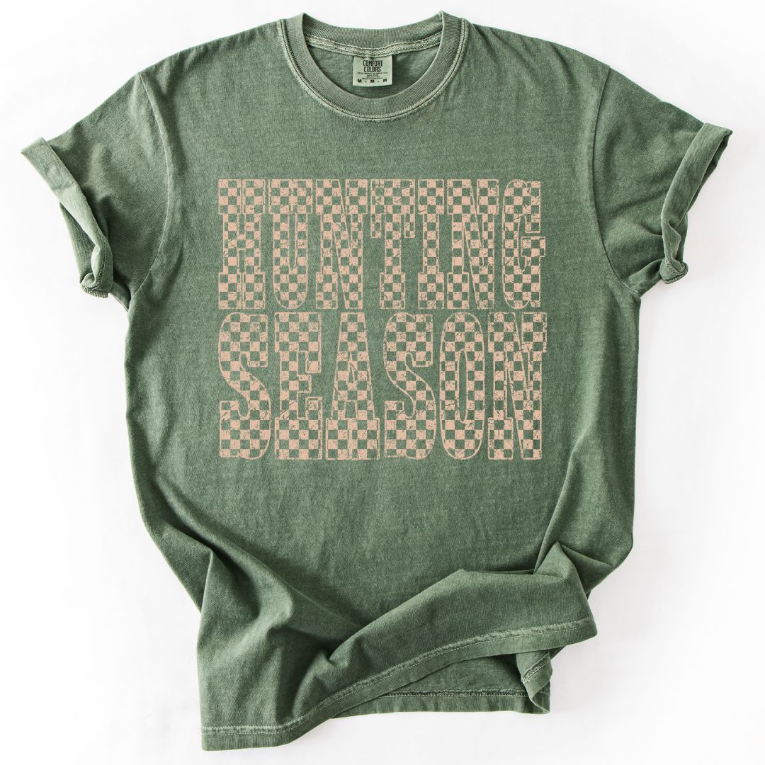 Retro Checkered HUNTING SEASON T-shirt