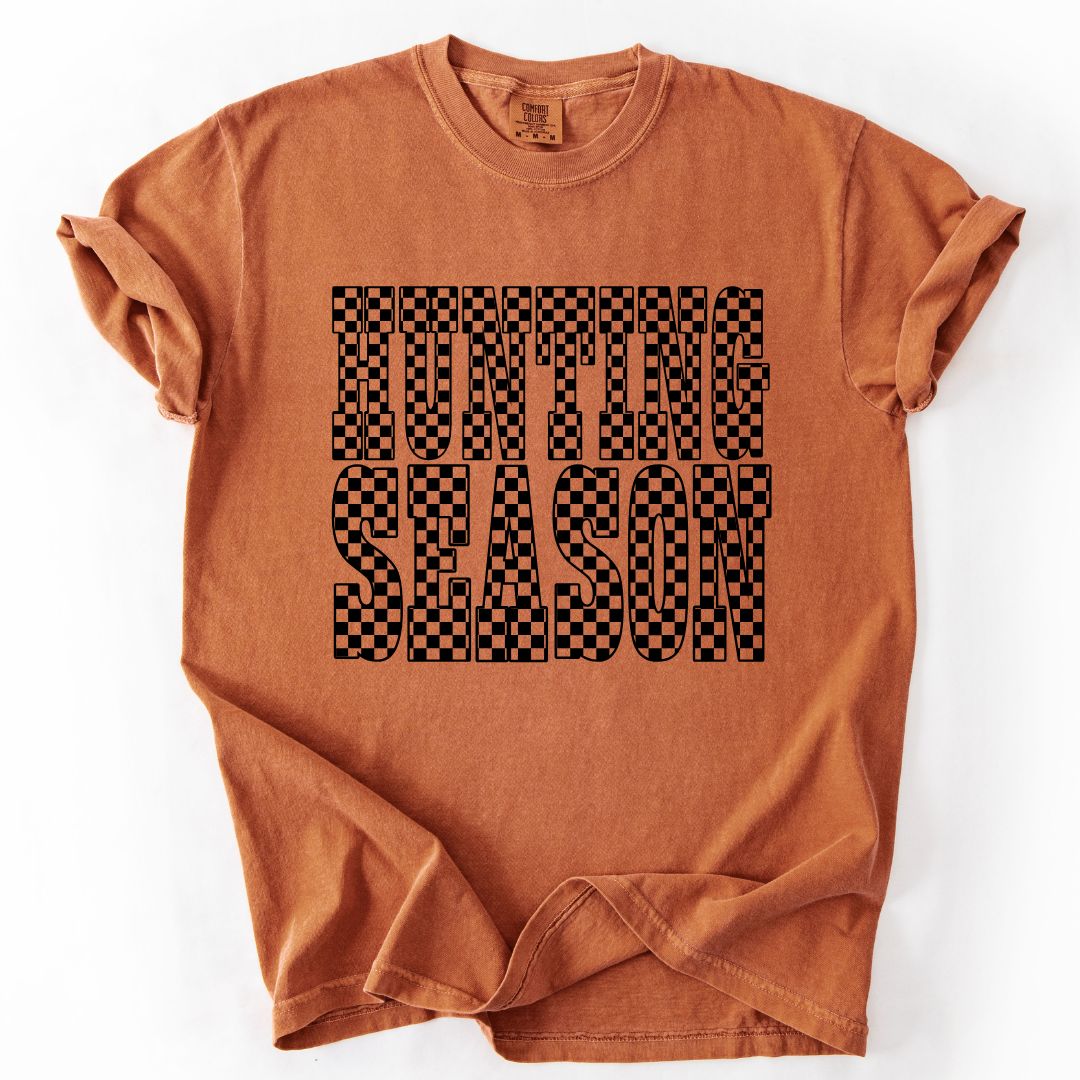 Retro Checkered HUNTING SEASON T-shirt
