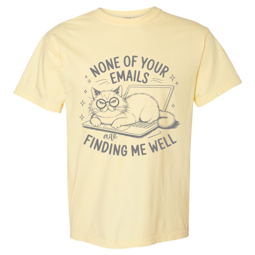 Sarcastic Kitty Emails T-shirt