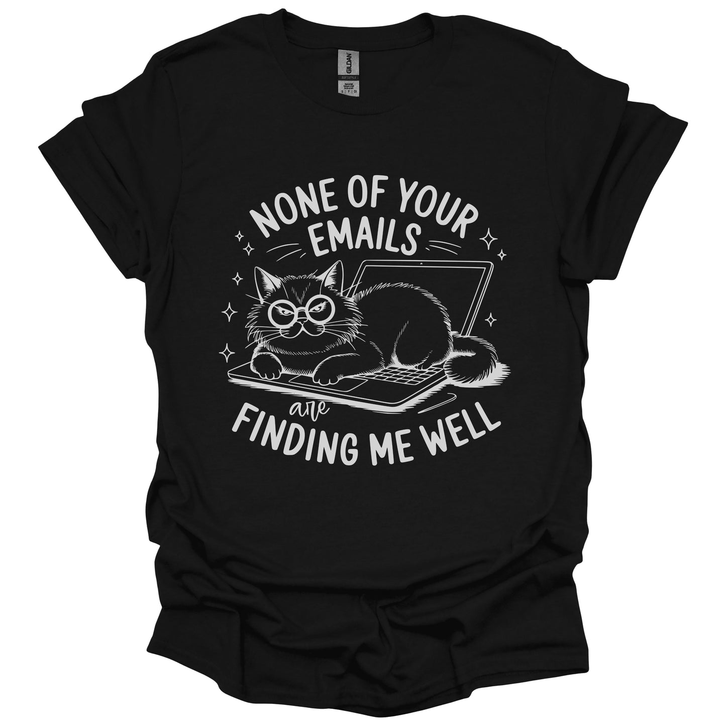 Sarcastic Kitty Emails T-shirt