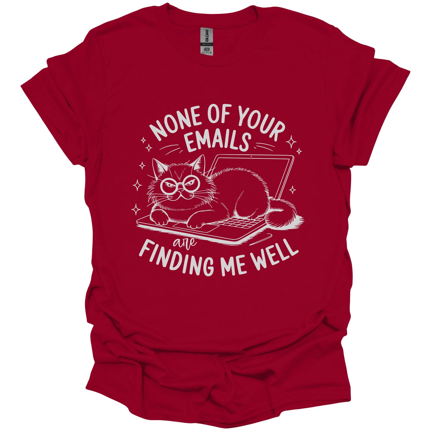 Sarcastic Kitty Emails T-shirt