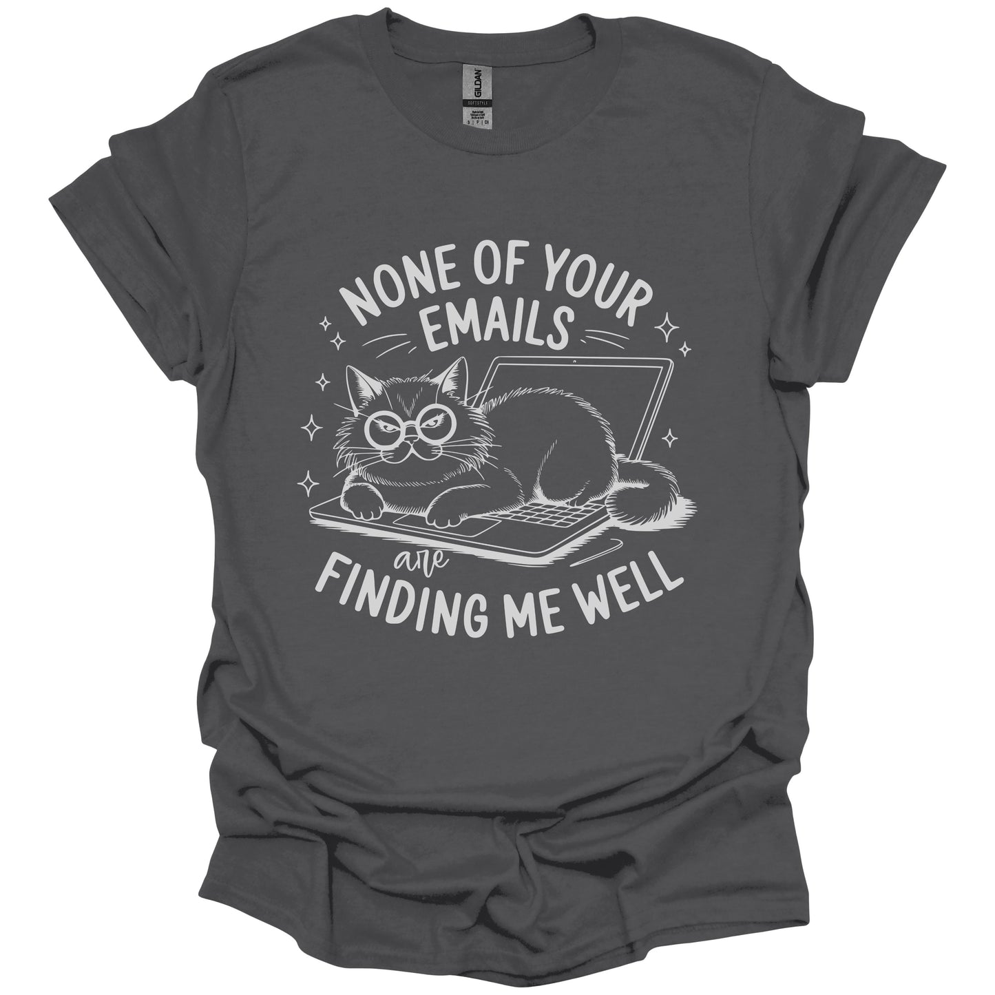 Sarcastic Kitty Emails T-shirt