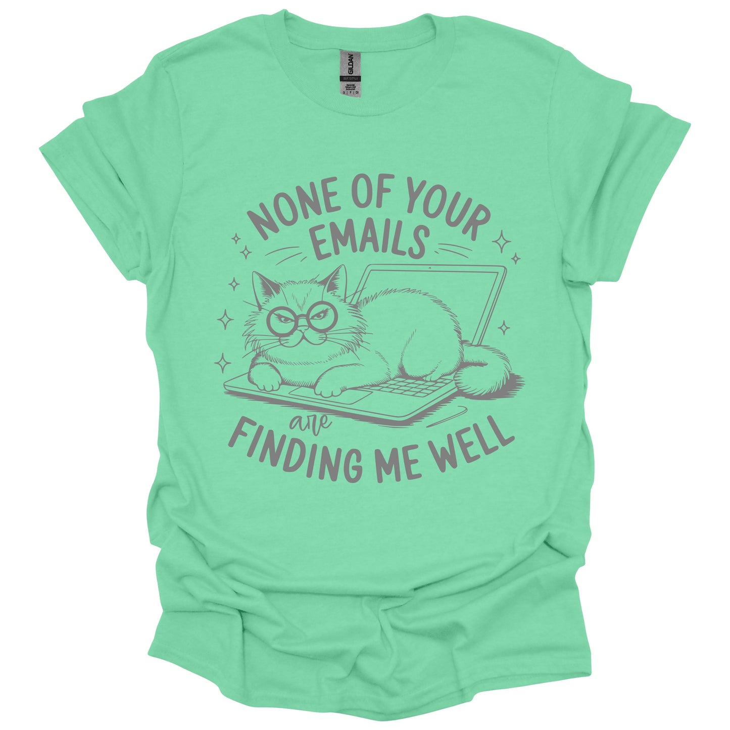 Sarcastic Kitty Emails T-shirt